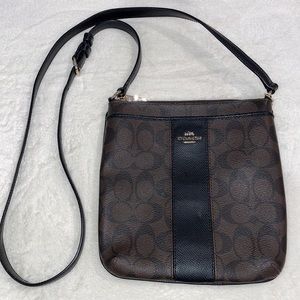 Coach purse, black and brown, No C1548-F52856